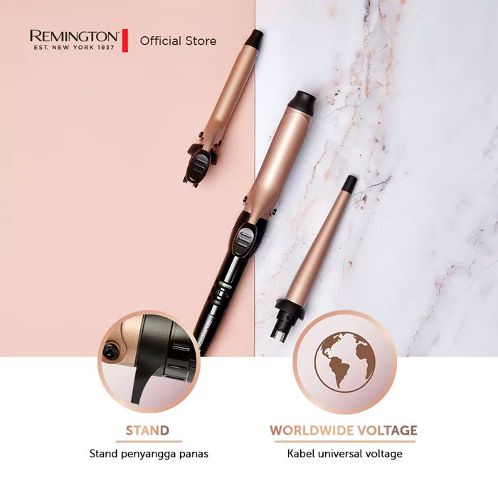 Remington Pengeriting Rambut 3in1 Curl & Wave Gold - CI97MS3